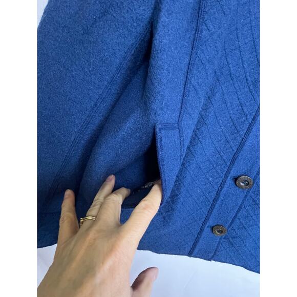 Beyond Threads Women's Size Large Blue Alpaca/Wool Blend Long Sleeve Blazer - Picture 5 of 8